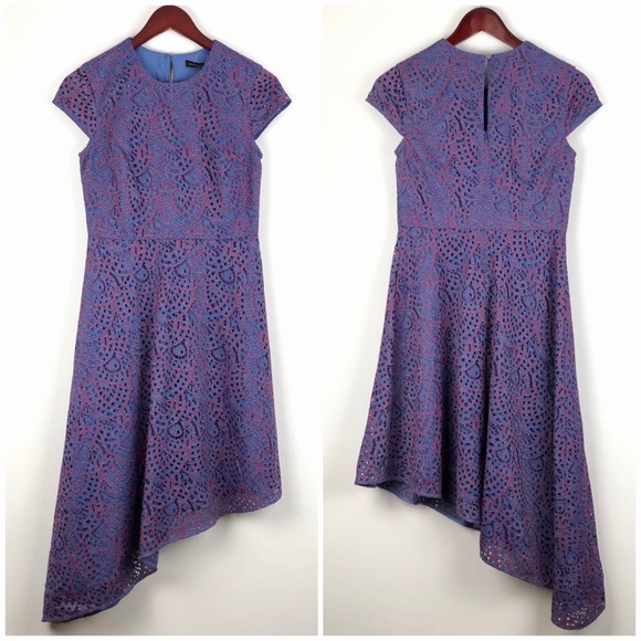 Banana Republic Eyelet Lace Asymmetrical Dress 0P - Picture 4 of 6